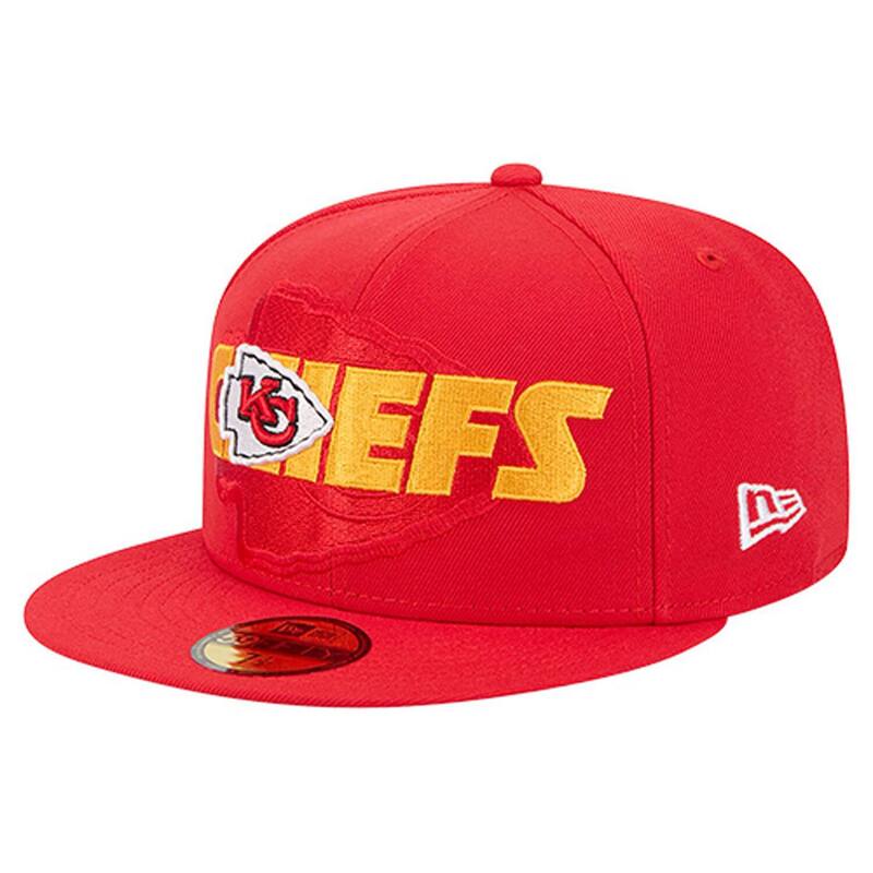 ニューエラ メンズ アクセサリー 帽子 Men's New Era Red Kansas City Chiefs Overlap Wordmark 59FIFTY Fitted Hat Chf Red レッド