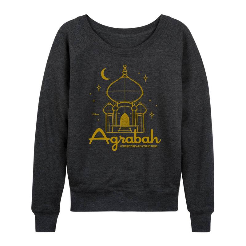 ディズニー レディース トップス Tシャツ パイル Women's Disney's Princess Jasmine Agrabah French Terry Long Sleeve Tee Heather Charcoal チャコール