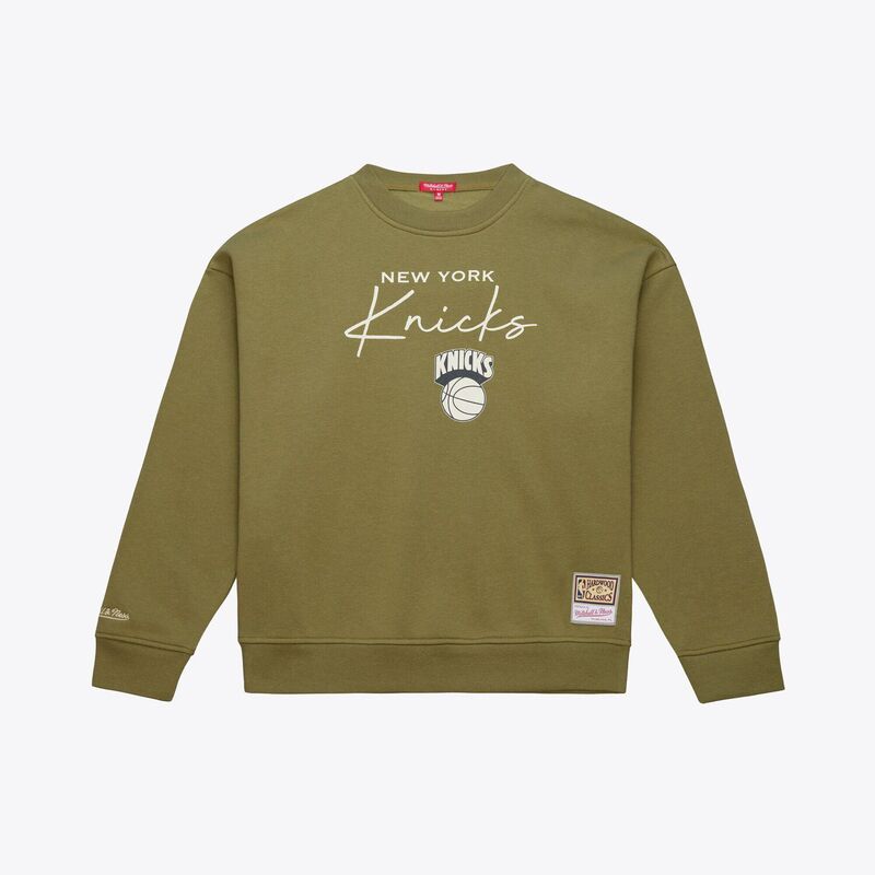 ミッチェル\u0026ネス レディース トップス プルオーバー 汗水 Women\u0027s Mitchell \u0026 Ness Olive New Yorknicks Lightweight Script Sweatshirt Kni Multi マルチ色合い