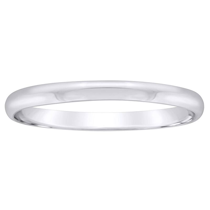 Alyson Layne メンズ アクセサリー リング Alyson Layne Men's 2 mm Half Round Wedding Band 10k White Gold ホワイト｜ReVida 店 163,400円