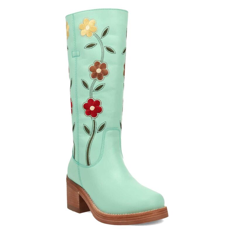 ディンゴ レディース シューズ ブーツ・レインブーツ レザー Dingo Bloom Women's Mid-Calf Leather Boots Mint ミント|ReVida 店
