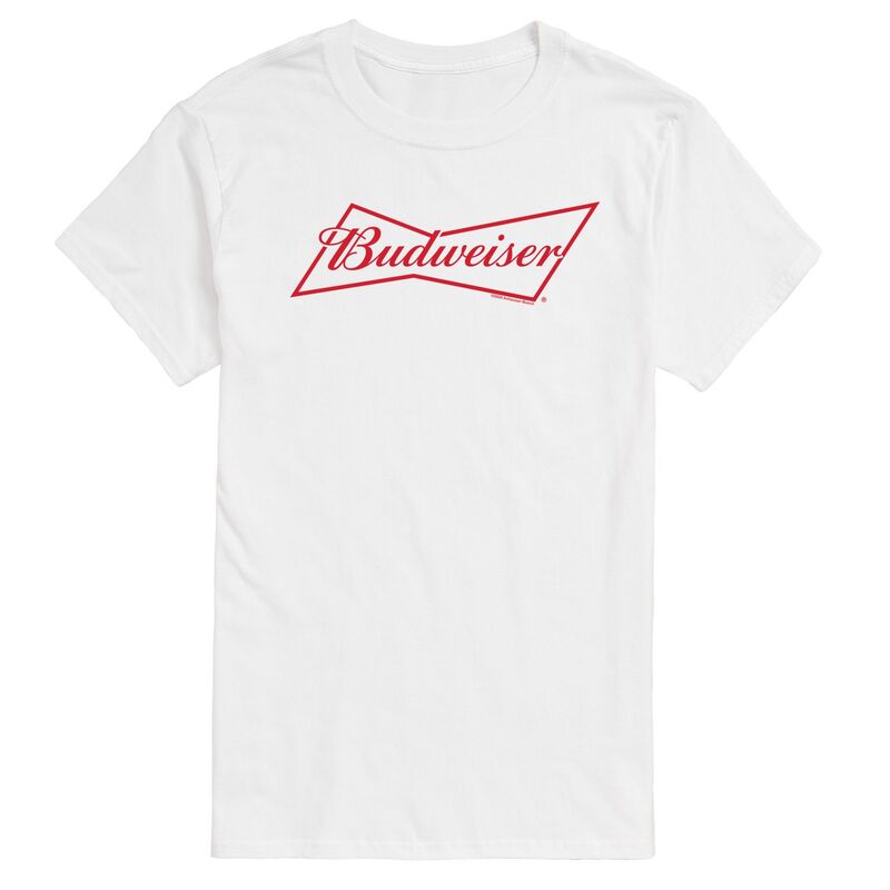アニメキャラクター メンズ トップス Tシャツ トール ロゴ グラフィック Licensed Character Big & Tall Budweiser Bowtie Logo Graphic Tee White ホワイト