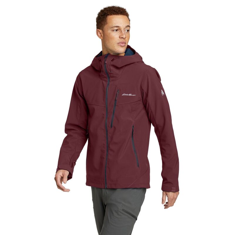エディー バウアー メンズ アウター ジャケット・ブルゾン キャップ Men's Eddie Bauer Cloud Cap 2.0 Stretch Rain Jacket Dusty Red レッド