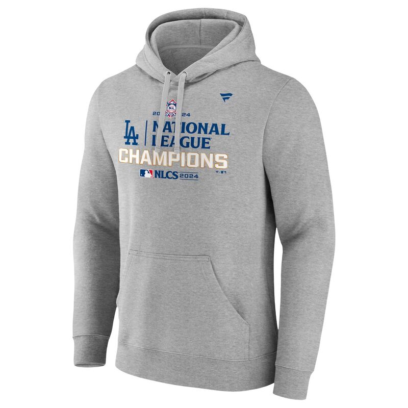 ファナティクス メンズ トップス Tシャツ パーカー Men's Fanatics Los Angeles Dodgers 2024 Nationaleague Champions Pullover Hoodie Lad Gray グレー