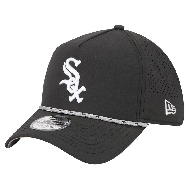 ニューエラ メンズ アクセサリー 帽子 Men's New Era Black Chicago White Sox 39THIRTY A-Frame Perforated Flex Hat Sox Black ブラック
