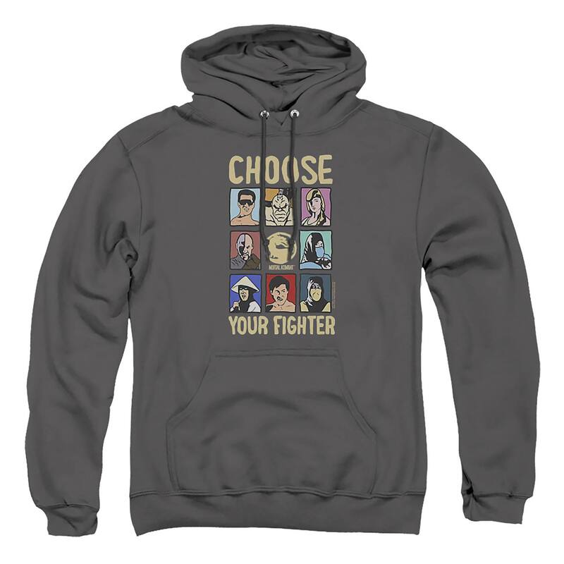 アニメキャラクター メンズ トップス Tシャツ トール パーカー グラフィック Licensed Character Big & Tall Choose Your Fighter Graphic Pullover Hoodie Charcoal チャコール｜ReVida 店