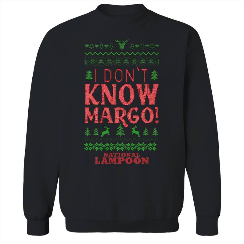 アニメキャラクター メンズ トップス Tシャツ スウェット グラフィック Licensed Character Men's Nationalampoon's Christmas Vacation I Don't Know Margo Graphic Sweatshirt Black ブラック｜ReVida 店
