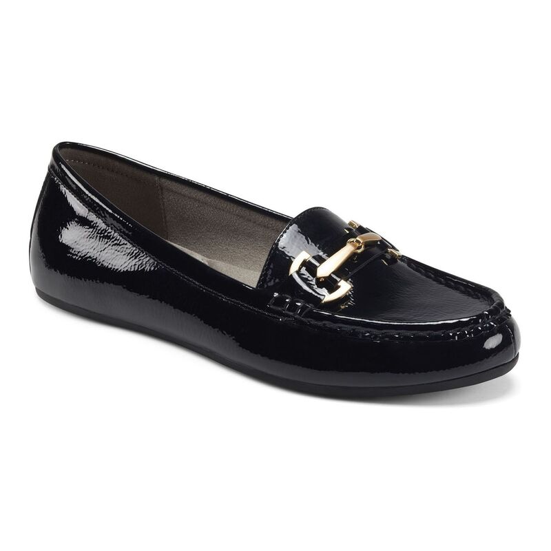 エアロソールズ レディース シューズ サンダル ローファー Aerosoles Day Drive Women's Casualoafers Black Patent ブラック