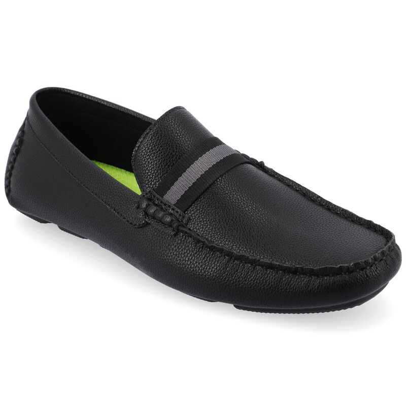 バンス メンズ シューズ スリッポン・ローファー Vance Co. Griffin Men's Tru Comfort Foam Driving Loafers Black ブラック|ReVida 店