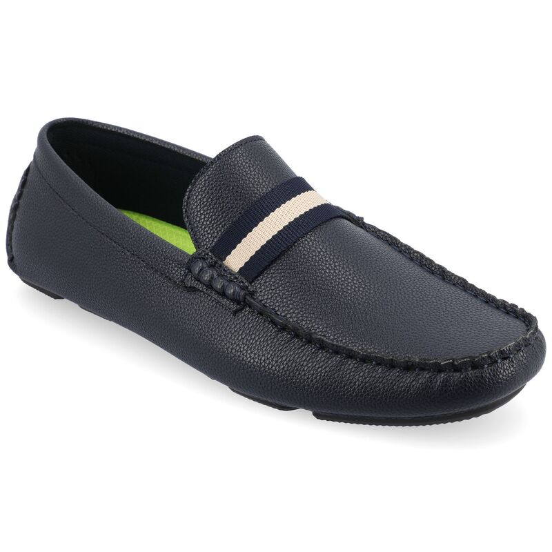 バンス メンズ シューズ スリッポン・ローファー Vance Co. Griffin Men's Tru Comfort Foam Driving Loafers Blue ブルー|ReVida 店