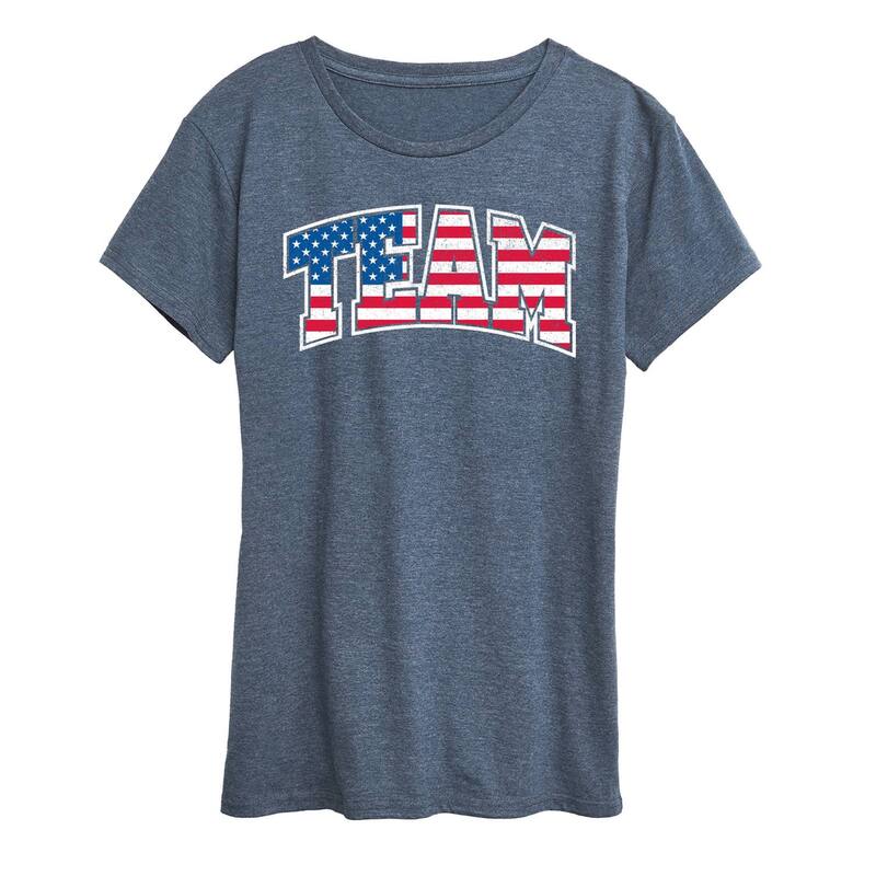 アンブランデッド レディース トップス Tシャツ グラフィック Unbranded Women's Team USA Graphic Tee Heather Blue ヘザー
