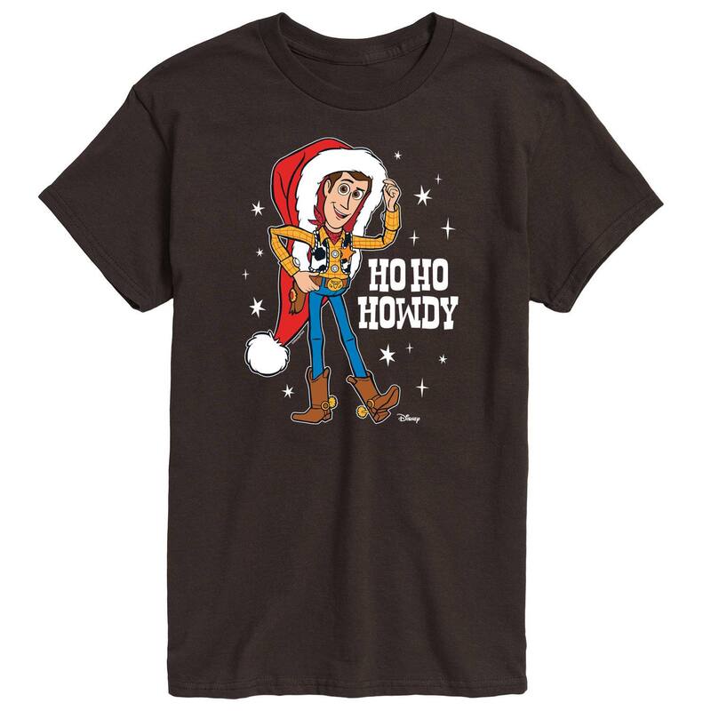 ディズニー ピクサー メンズ トップス Tシャツ グラフィック Disney / Pixar's Toy Story Woody Men's Howdy Graphic Tee Dark Brown ブラウン