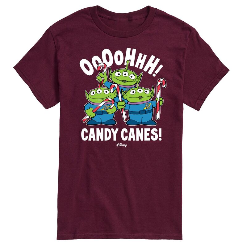 ディズニー ピクサー メンズ トップス Tシャツ グラフィック Disney / Pixar's Toy Story Alien's Men's Ohh Candy Canes Graphic Tee Red レッド