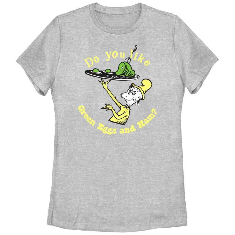 アニメキャラクター レディース トップス Tシャツ グラフィック Licensed Character Juniors' Dr. Seuss Do You Like Green Eggs And Ham Graphic Tee Athletic Heather ヘザー