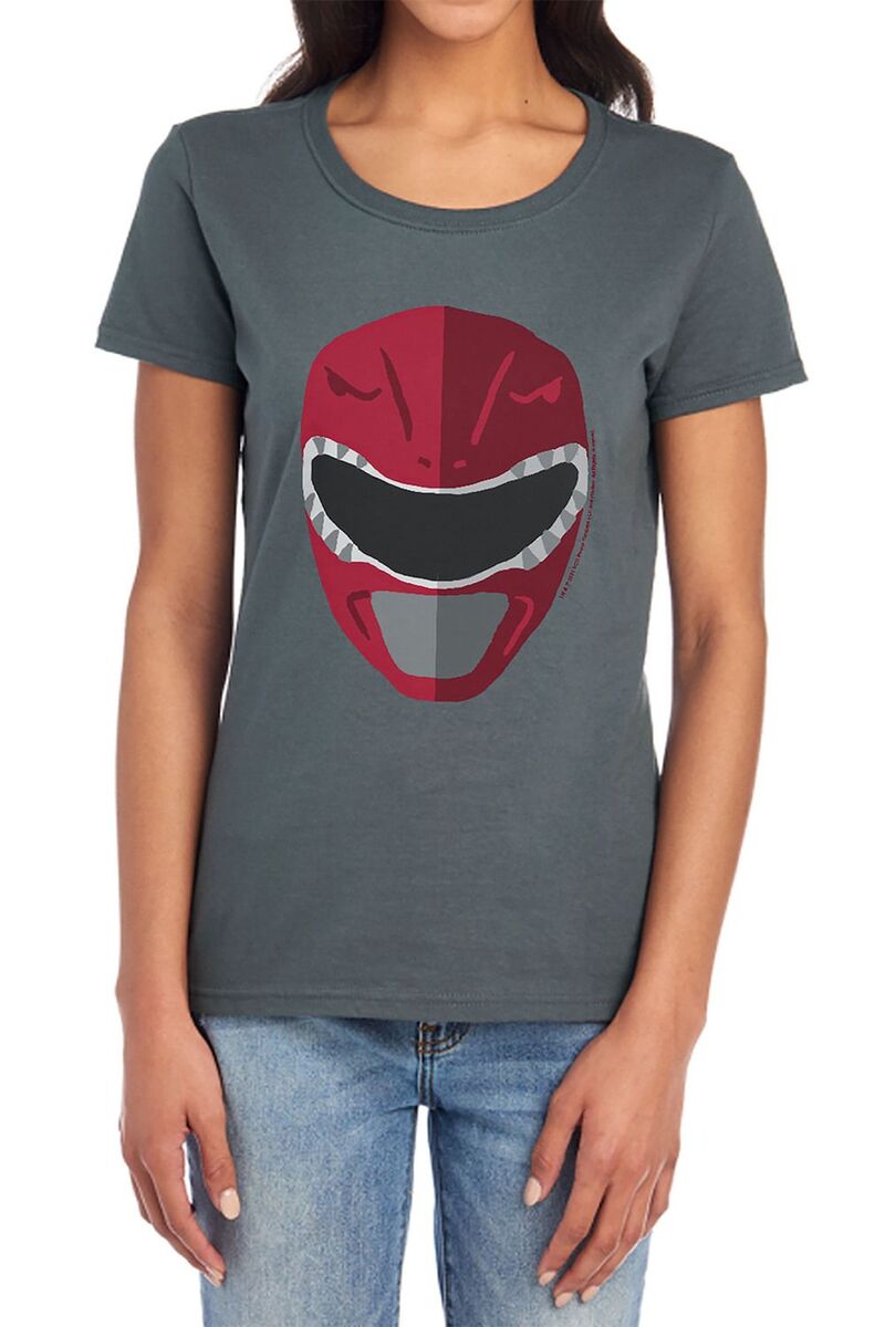 アニメキャラクター レディース トップス Tシャツ グラフィック Licensed Character Juniors' Powerangers Jason Lee Scott Graphic Tee Charcoal チャコール