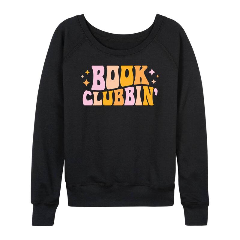 アニメキャラクター レディース トップス Tシャツ パイル Licensed Character Women's Book Clubbin' French Terry Long Sleeve Tee Black ブラック
