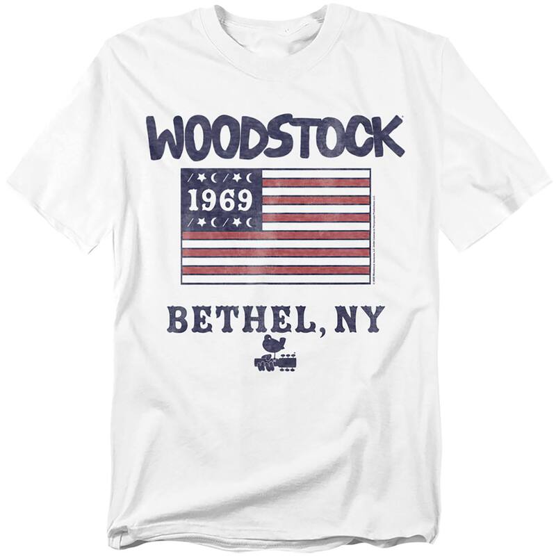 アニメキャラクター メンズ トップス Tシャツ トール グラフィック Licensed Character Big & Tall Woodstock Bethel NY Graphic Tee White ホワイト