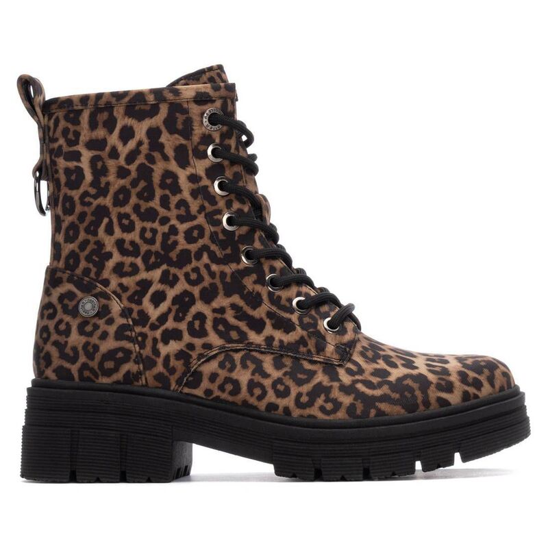 リフレッシュ レディース シューズ ブーツ・レインブーツ Refresh Women\u0027s Casual Combat Booties 173166 Leopard 毛の荒物