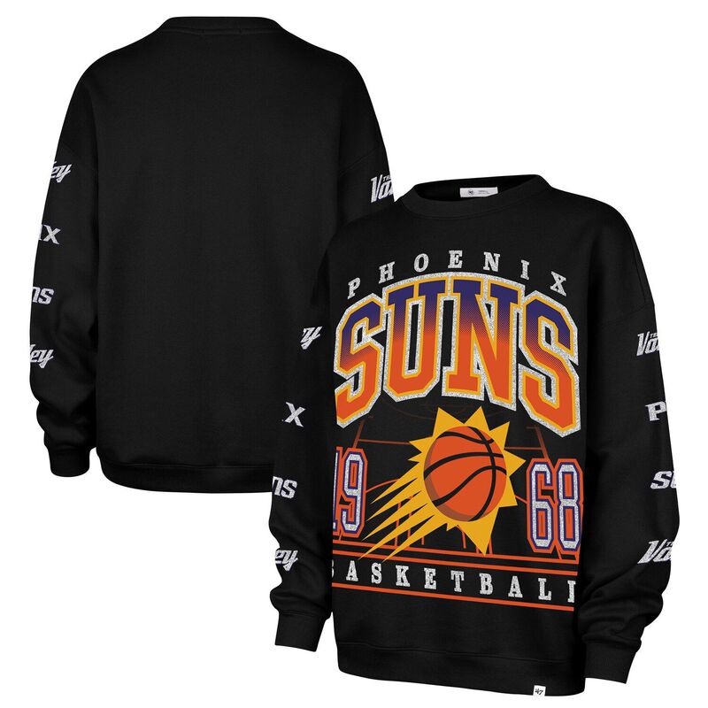 フォーティセブンブランド レディース トップス プルオーバー 汗水 47 Brand Women\u0027s \u002747 Black Phoenix Suns 2025/26 City Edition Go Big Oversized Sweatshirt Phx Black 黒いこと