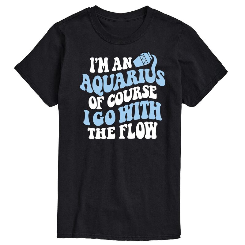 アニメキャラクター メンズ トップス Tシャツ グラフィック Licensed Character Men's I'm An Aquarius Graphic Tee Black ブラック