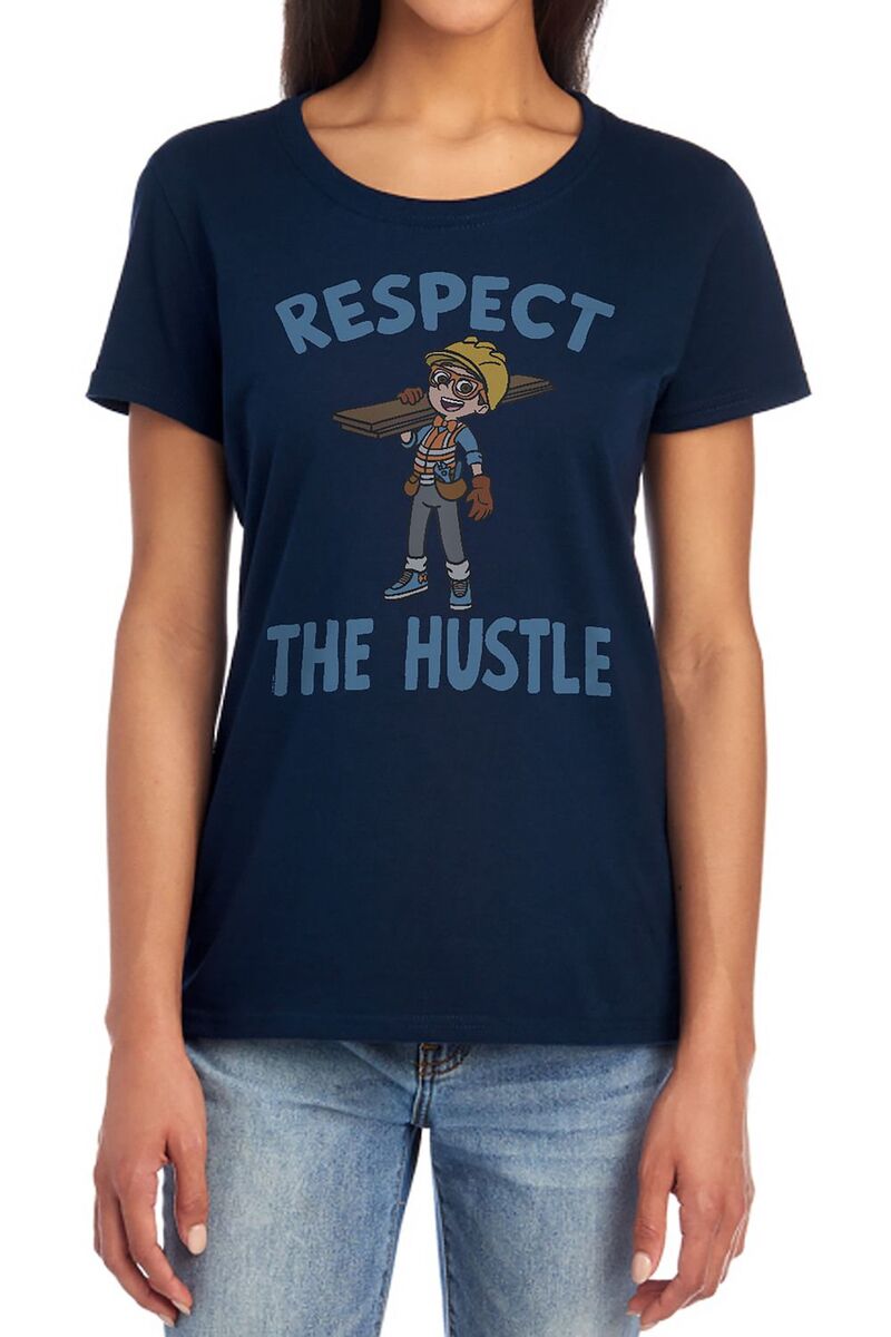 アニメキャラクター レディース トップス Tシャツ グラフィック Licensed Character Juniors' Blippi Respecthe Hustle Graphic Tee Navy ネイビー