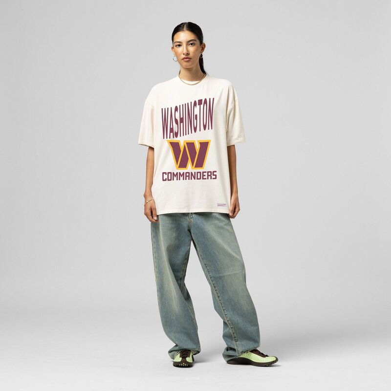 ミッチェル\u0026ネス レディース トップス ティーシャツ ロゴタイプ Women\u0027s Mitchell \u0026 Ness Cream Washington Commanders Logo Rise Boyfriend T-Shirt Wft Beige ベージュ Tシャツ・カットソー-レディースファッション