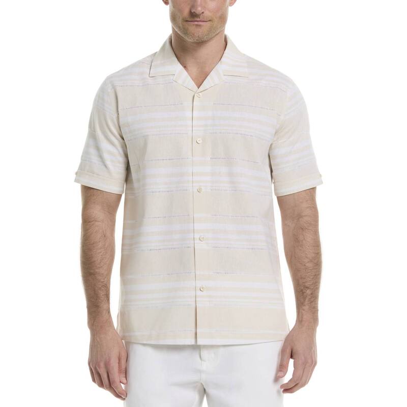 キューバベラ メンズ トップス Tシャツ ダウン Men's Cubavera Short Sleeve Button-Down Shirt Whitecap Gray グレー