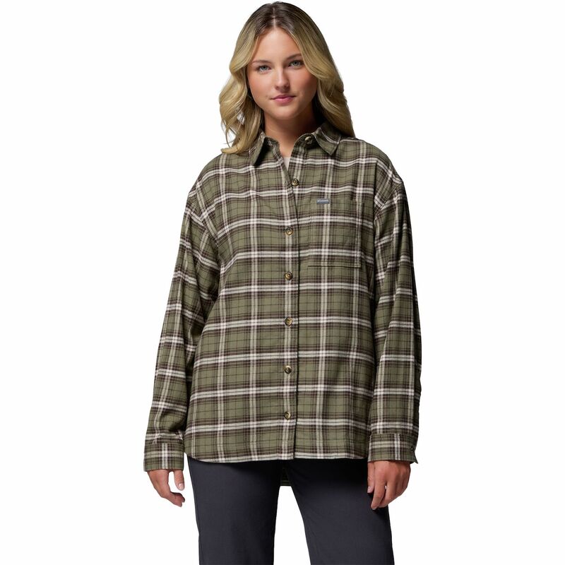 コロンビア レディース トップス Tシャツ プラスサイズ Plusize Columbia Blue Point Creek Flannel Shirt Safari ブルー