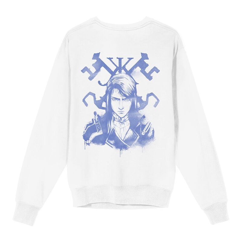 アニメキャラクター メンズ トップス Tシャツ Licensed Character Men's Arcane Caityn Long Sleeve Tee White ホワイト