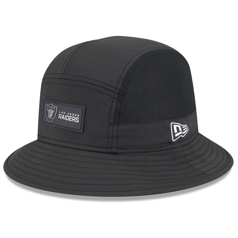 ニューエラ メンズ アクセサリー 帽子 Men's New Era Black Las Vegas Raiders 2025 Sideline Bucket Hat Lvr Black ブラック