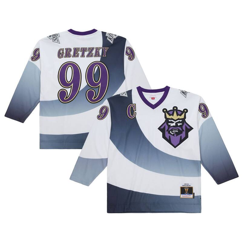 ミッチェル&ネス メンズ トップス Tシャツ ジャージー Men's Mitchell & Ness Wayne Gretzky White Los Angeles Kings 1995-96 Power Play Jersey Kgs White ホワイト