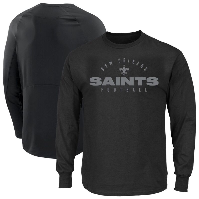 ファナティクス メンズ トップス Tシャツ トール Men's Fanatics Black New Orleansaints Big & Tall Coverage Scheme Long Sleeve T-Shirt Snt Black ブラック