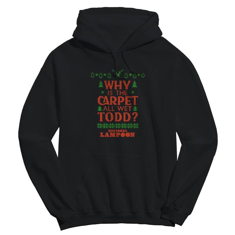 アニメキャラクター メンズ トップス Tシャツ パーカー グラフィック Licensed Character Men's Nationalampoon's Christmas Vacation Why Is The Carpet All Wetodd Graphic Hoodie Black ブラック 14,414円