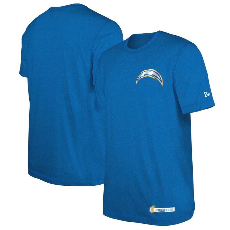 ニューエラ メンズ トップス Tシャツ Men's New Era Powder Blue Los Angeles Chargers 2024 NFL Training Camp T-Shirt Chg Light ブルー