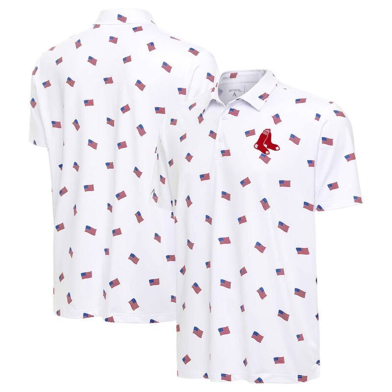 アンティグア メンズ トップス Tシャツ ポロシャツ Men's Antigua White Boston Red Sox Americana Polo Rsx White ホワイト