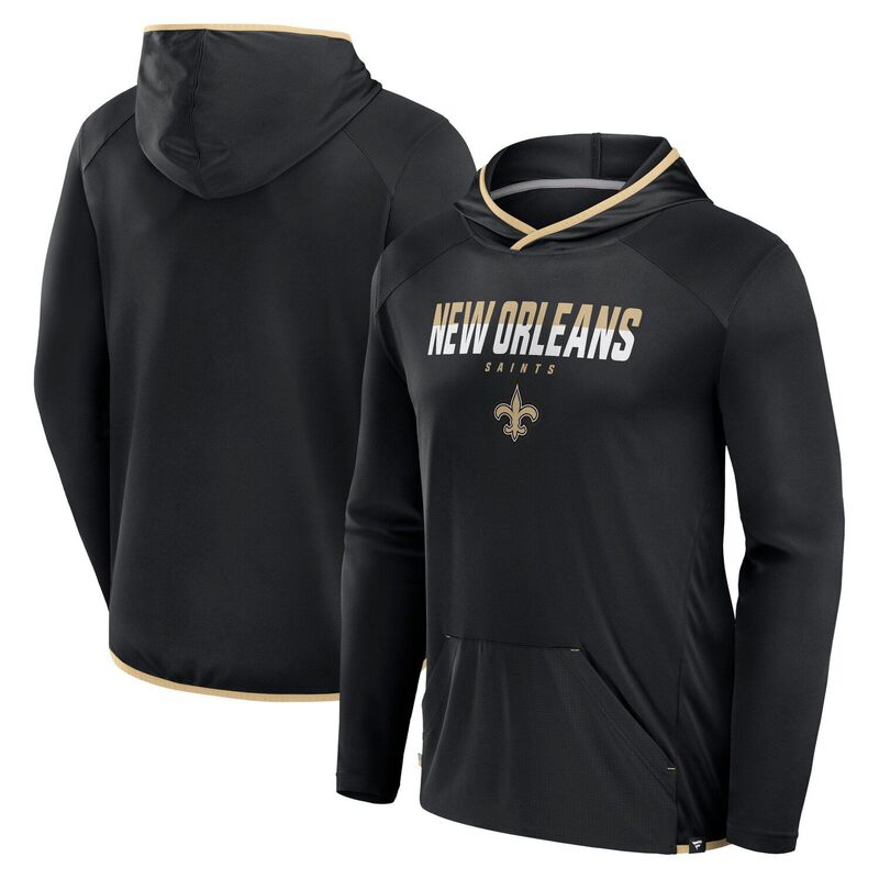 ファナティクス メンズ トップス Tシャツ パーカー Men's Fanatics Black New Orleansaints Transitional Defender Hoodie Long Sleeve T-Shirt Snt Black ブラック|ReVida 店