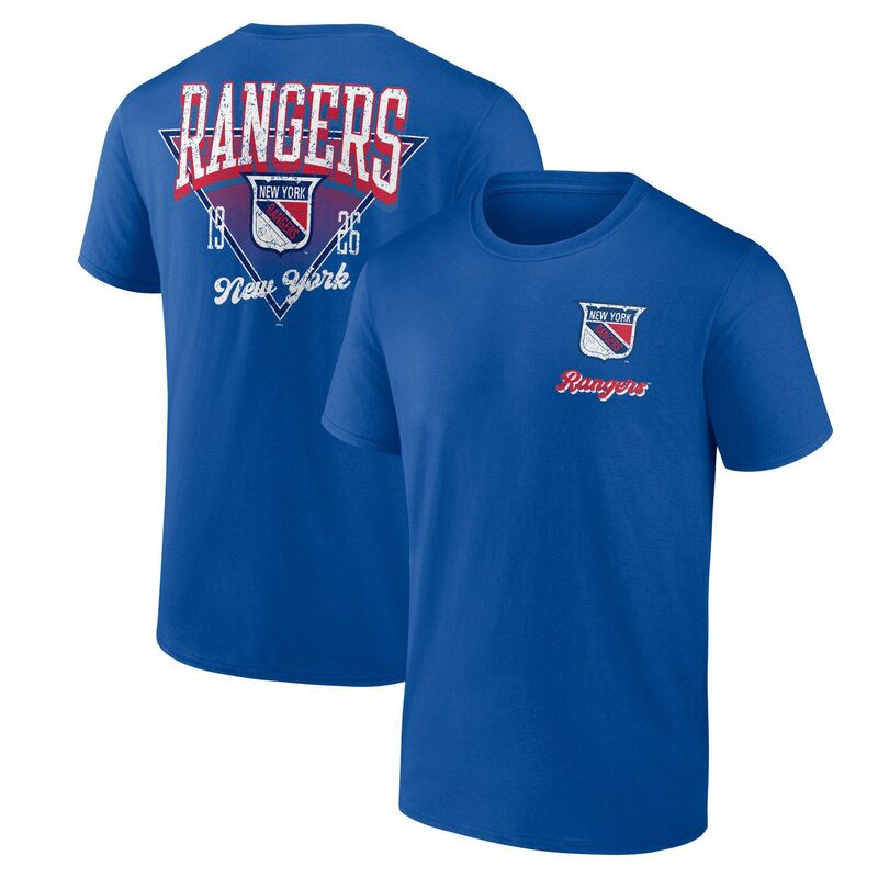 アンブランデッド メンズ トップス Tシャツ Unbranded Men's Blue New York Rangers Never Over T-Shirt Ran Blue ブルー