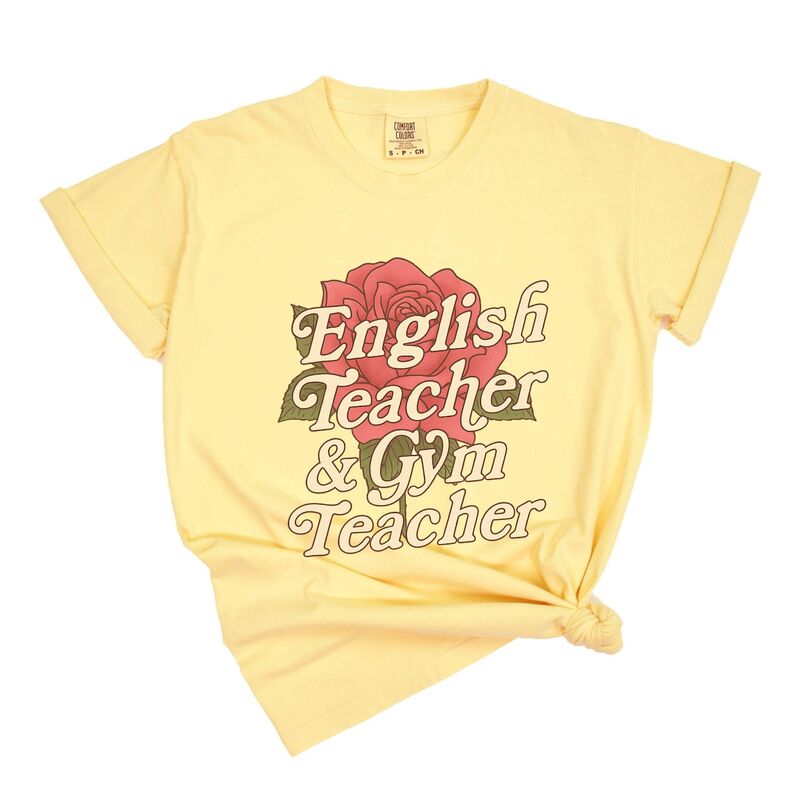 Simply Sage Market レディース トップス ティーシャツ Simply Sage Market English Teacher + Gym Teacherose - Womens Garment Dyed Tee Butter レディースファッション-Tシャツ・カットソー