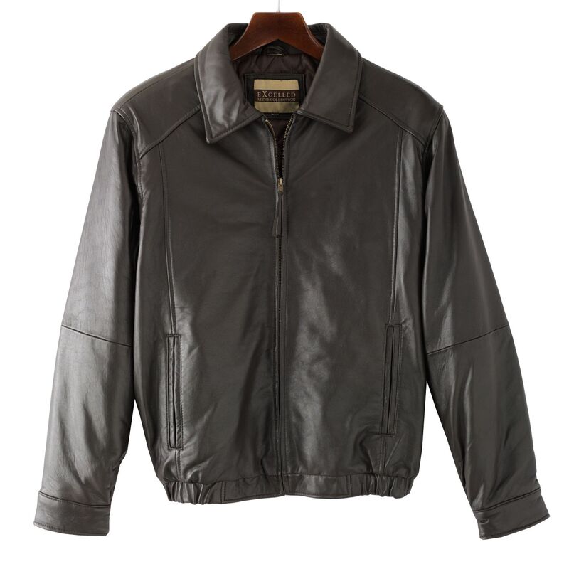 エクセルド メンズ アウター ジャケット・ブルゾン トール レザー Big & Tall Excelled Leather Bomber Jacket Brown ブラウン