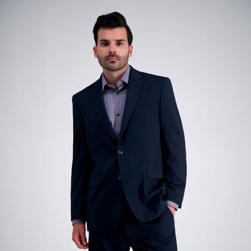 ハガー メンズ アウター ジャケット・ブルゾン Men's Haggar Premium Classic-Fit Stretch Suit Jacket Navy Herringbone ネイビー