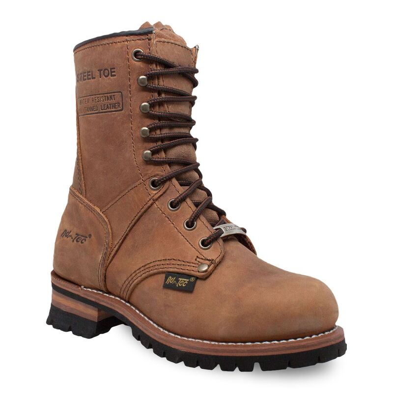 アドテック レディース シューズ ブーツ・レインブーツ Tシャツ AdTec 2426 Women's Wateresistant Steel Toe Logger Work Boots Brown ブラウン
