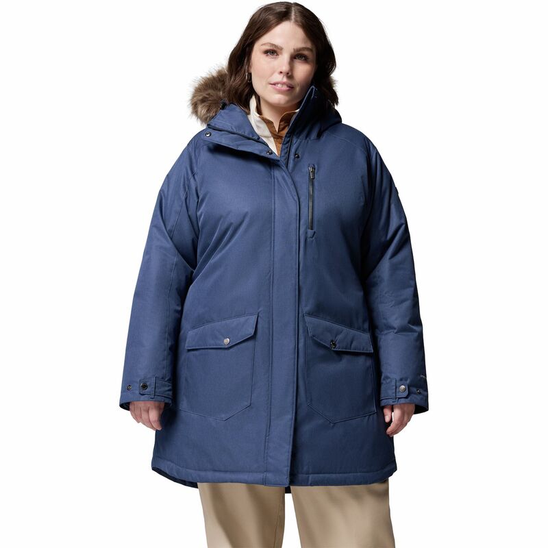 コロンビア レディース アウター ジャケット・ブルゾン プラスサイズ Plusize Columbia Suttle Mountain Faux Fur Insulated Jacket Collegiate Navy ネイビー
