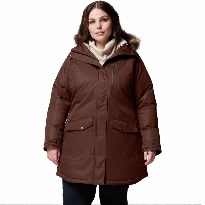 コロンビア レディース アウター ジャケット・ブルゾン プラスサイズ Plusize Columbia Suttle Mountain Faux Fur Insulated Jacketobacco