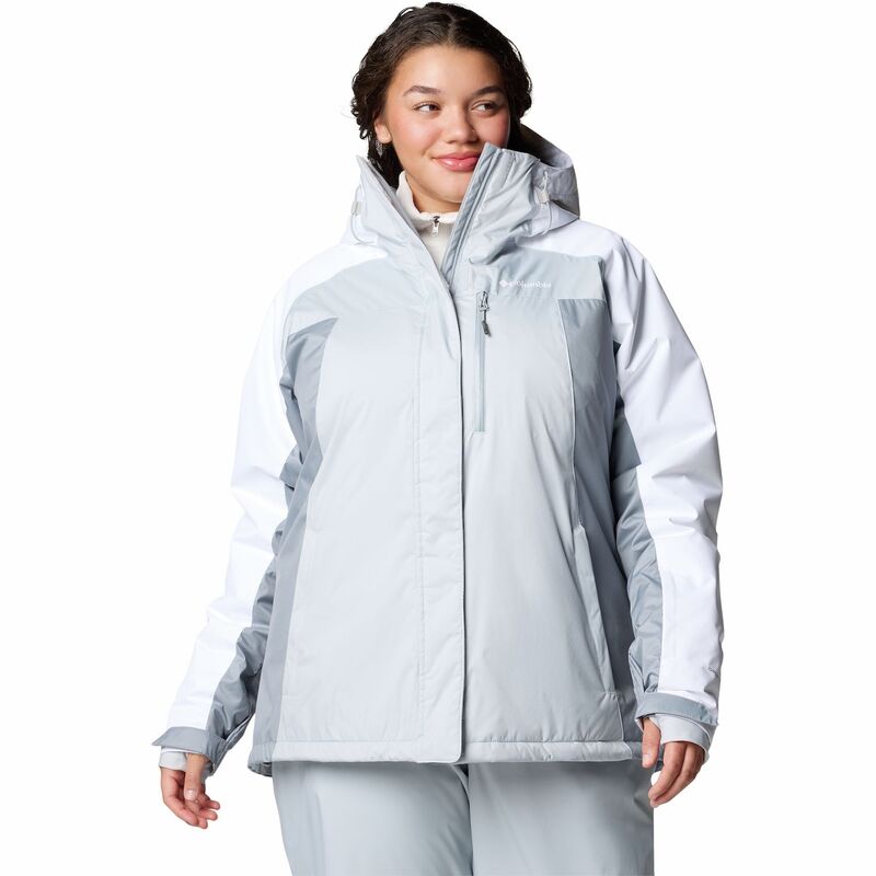 コロンビア レディース アウター 上衣・上衣 つけ加える大きさ Plusize Columbia Snowy Summit Insulated Jacket Cirrus Gray 薄墨色