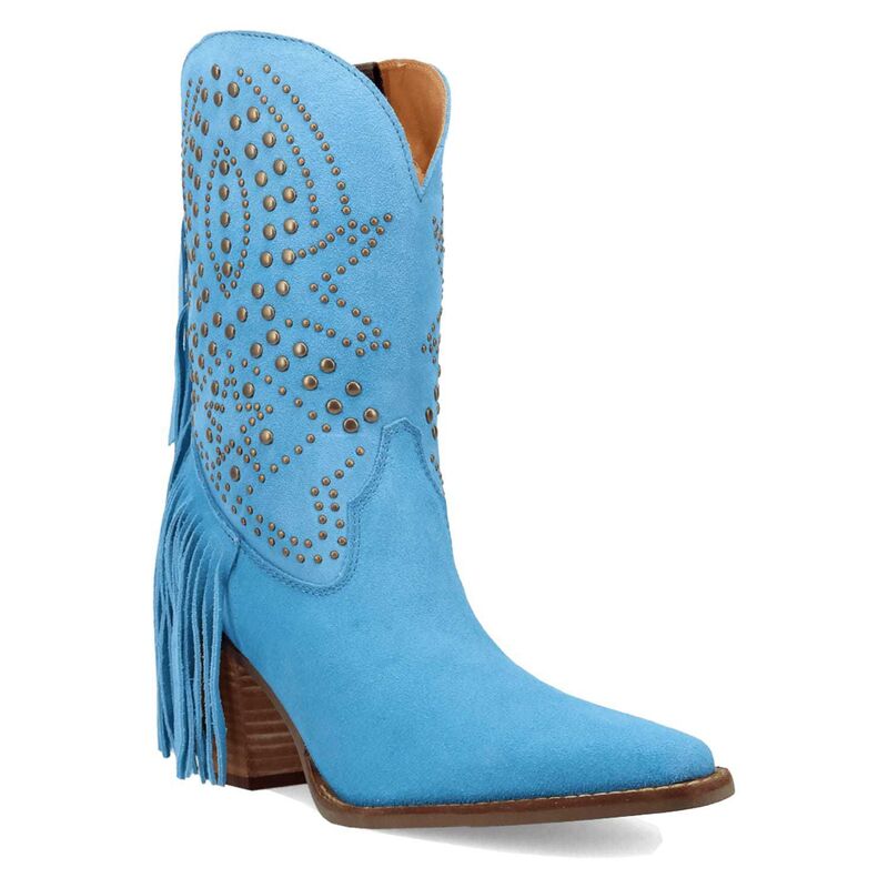 ディンゴ レディース シューズ ブーツ・レインブーツ スエード アンクル フリンジ Dingo Star Power Women'suede Fringe Ankle Boots Blue ブルー