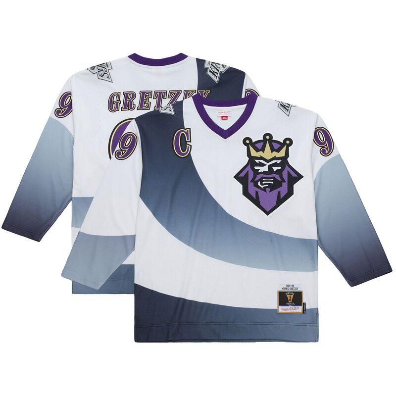 ミッチェル&ネス メンズ トップス Tシャツ トール ジャージー Men's Mitchell & Ness Wayne Gretzky White Los Angeles Kings Big & Tall 1995-96 Blue Line 2.0 Jersey Kgs White ホワイト