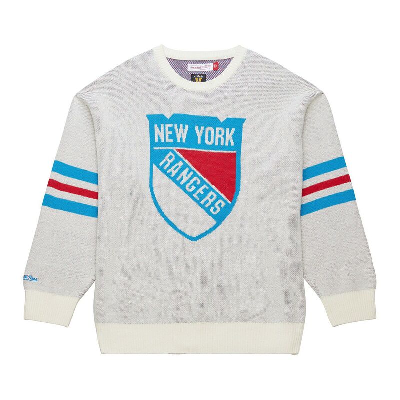 ミッチェル\u0026ネス メンズ アウター ニット・セーター ロゴ Men Mitchell \u0026 Ness Cream New York Rangers Centennial Retro Logo Sweateran Beige ベージュ