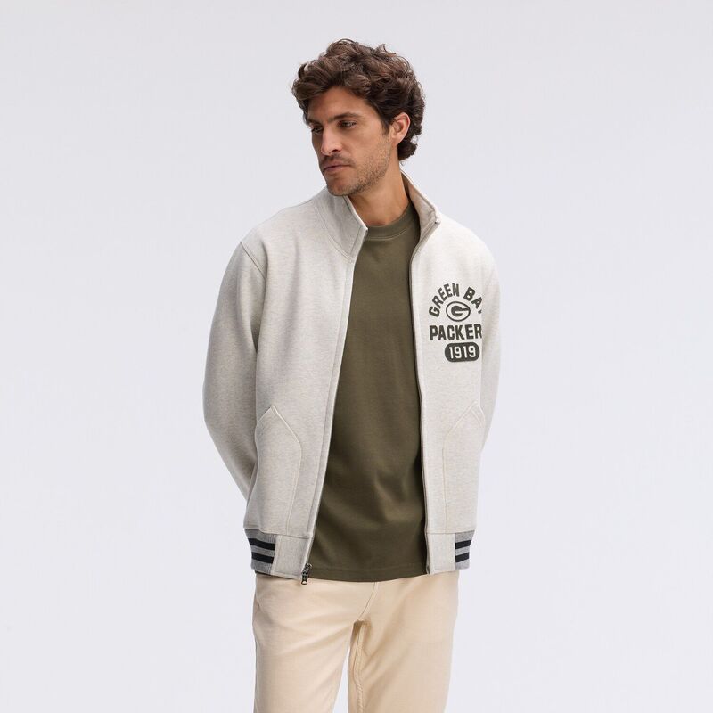 ファナティクス メンズ アウター 上衣・上衣 フリース Fanatics Oatmeal Green Bay Packers IconicFleece Full-Zip Jacket Pkr Multi マルチ色合い