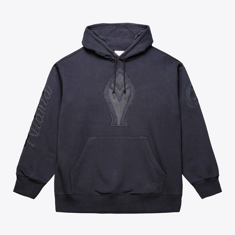 ミッチェル&ネス メンズ トップス Tシャツ フリース パーカー Men's Mitchell & Ness Black Atlanta Braves Phantom Fleece Hoodie Brv Black ブラック|ReVida 店