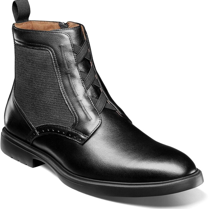 ステイシーアダムス メンズ シューズ ブーツ・レインブーツ レース Stacy Adams Thompson Men's Elastic Lace Boots Black ブラック｜ReVida 店